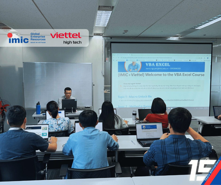 IMIC Đào Tạo VBA Excel Cho Đội Ngũ Viettel HighTech